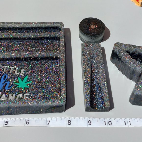 Happy 420 Rolling Tray & Ashtray Set - Picture 3 of 11